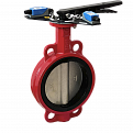 Затвор дисковый межфланцевый Ridval RVB 01 DN080 корп чугун, диск чугун,с УКП о/з.IP64 КРАСНЫЙ