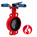 Затвор дисковый межфланцевый Ridval RVB 01 DN080 корп чугун, диск чугун,с УКП о/з.IP64 КРАСНЫЙ